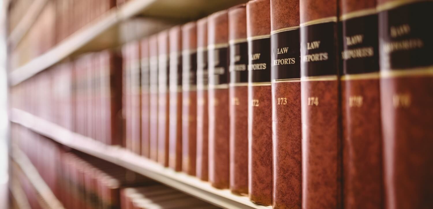 Bookshelf of law report books