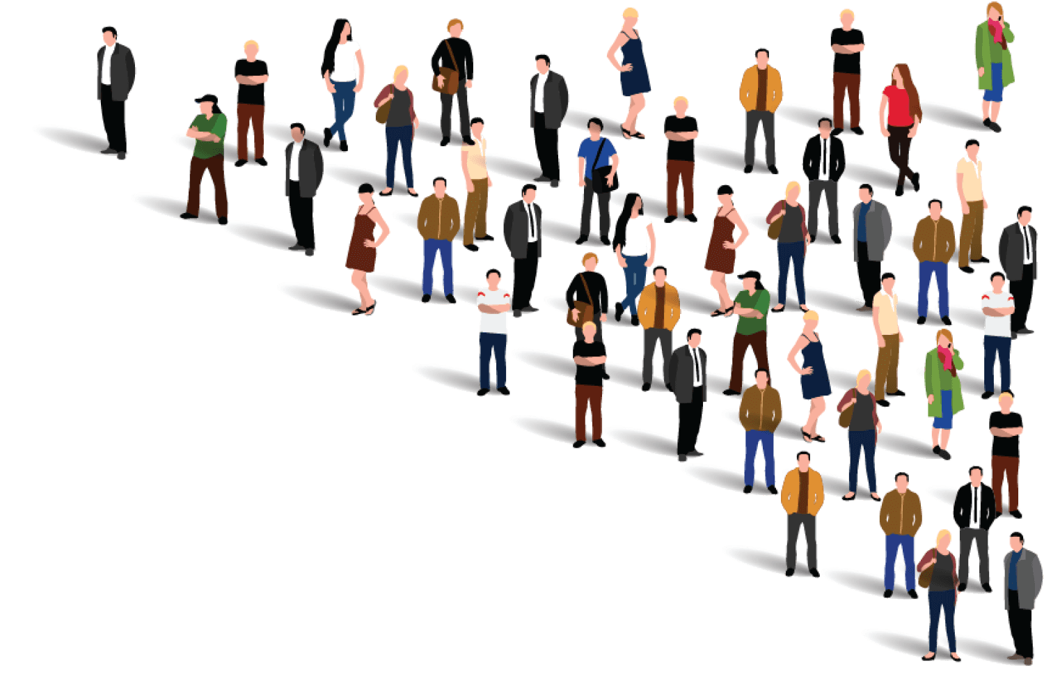 Group of people top right side