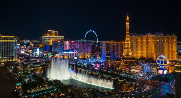 Las Vegas skyline at night