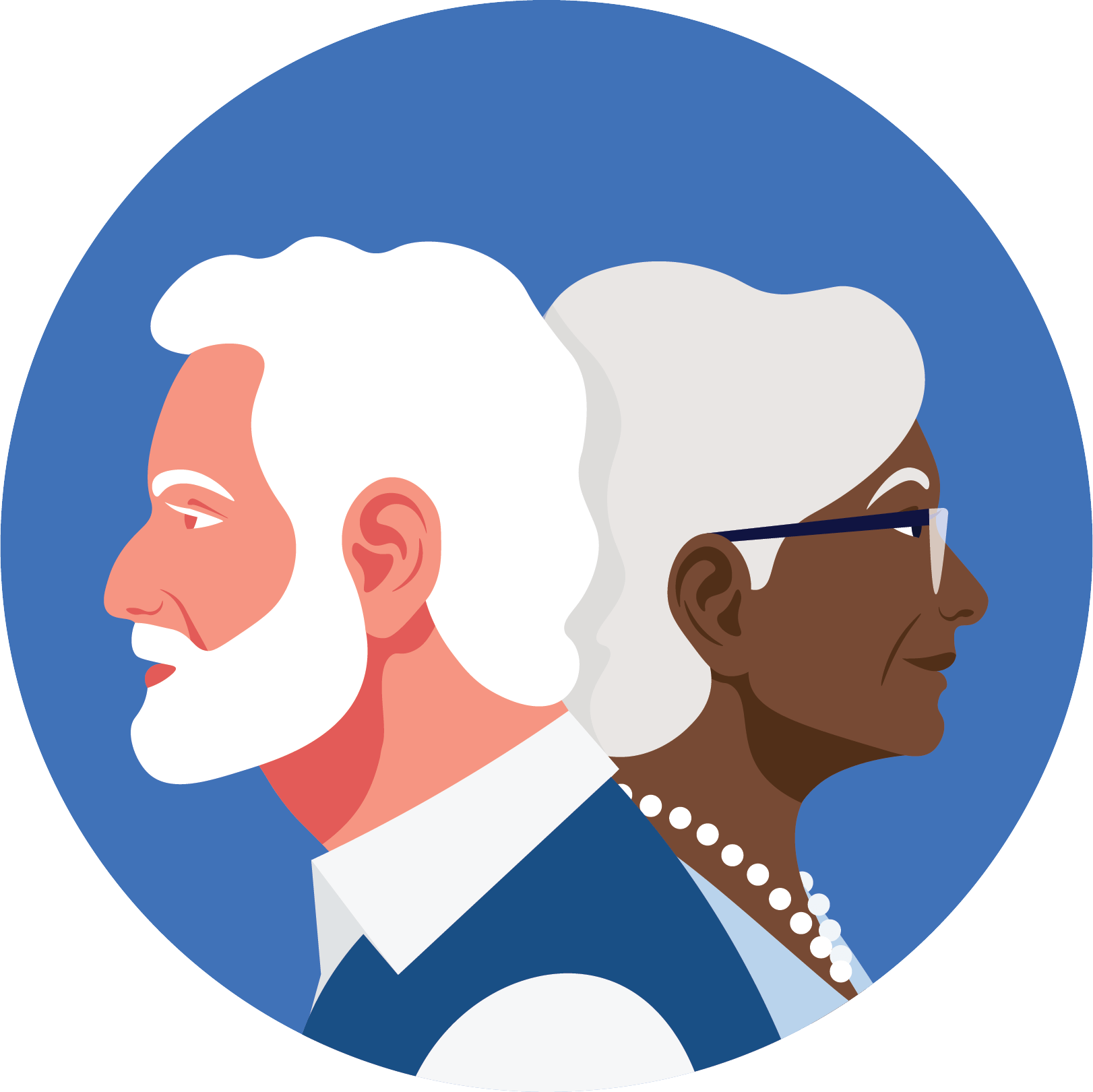Senior Living Male and Female seniors icon